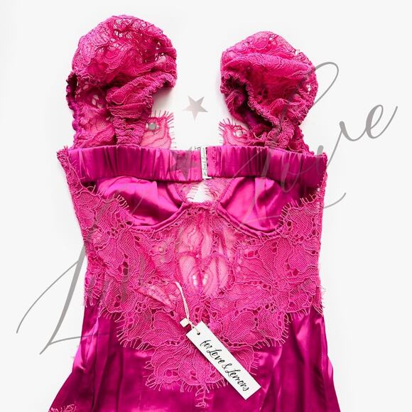 FOR LOVE & LEMONS Casey Maxi Dress in Pink NWT - Picture 8 of 11